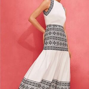 NWOT Ann Taylor Petite Embroidered Halter Maxi Dress | Size 4